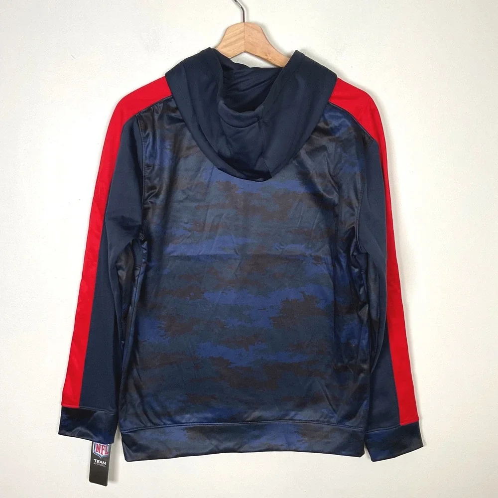 NFL Houston Texans Hoodie Youth L 14/16‎ Camo Blue Red Combine Authentic NWT